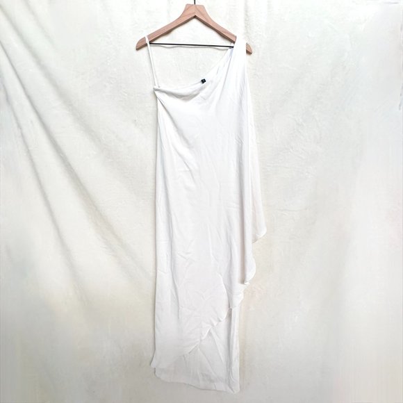 Lauren Ralph Lauren Deannie One Shoulder Draped Evening Dress - Picture 6 of 11